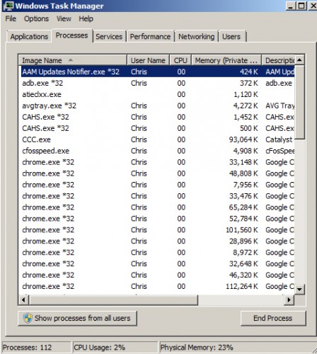 Windows 7 Task Manager