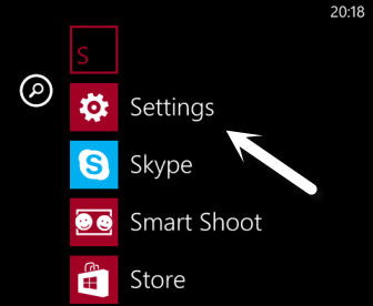 windows phone 8 settings