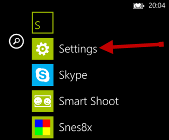 windows phone 8 settings