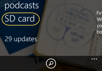 windows phone store sd card option