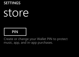 windows phone 8 store PIN code