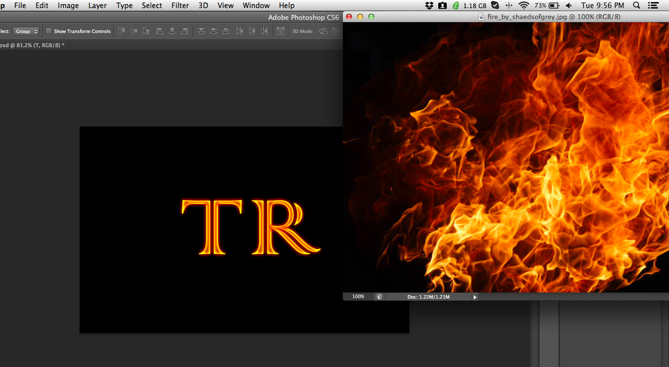 CS6 Create Flaming Text Effect