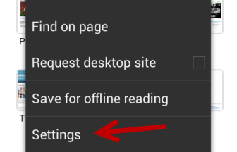 android browser settings