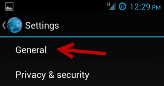 android browser general settings