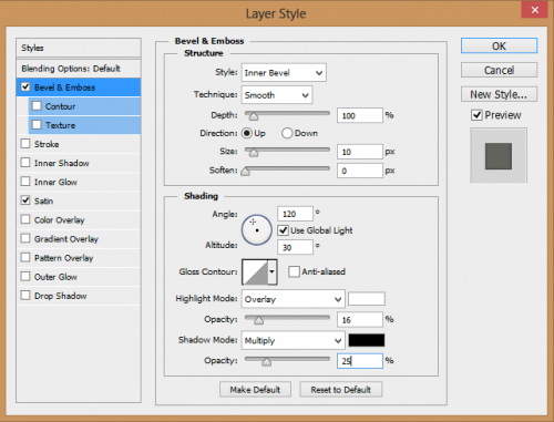 Bevel and emboss appropriately 