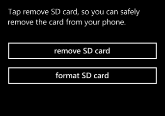 windows phone 8 format SD card