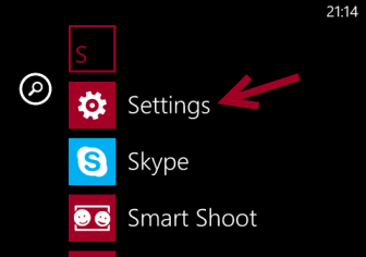 windows phone 8 settings