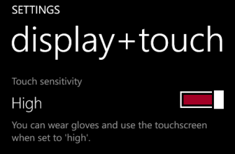 windows phone 8 high touch sensitivity