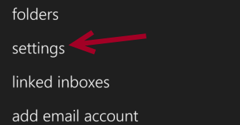 windows phone 8 email settings