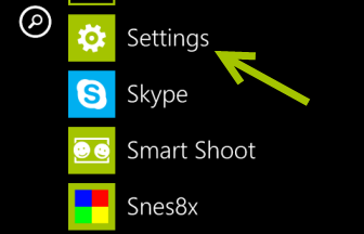 windows phone 8 settings