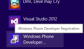windows phone developer registration