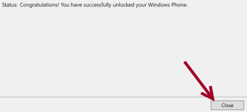 close windows phone developer registration