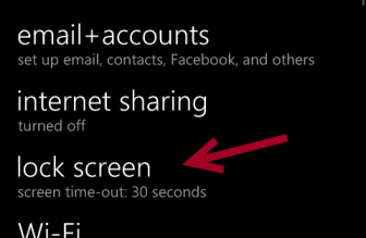 windows phone 8 lock screen