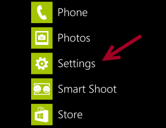 windows phone 8 settings