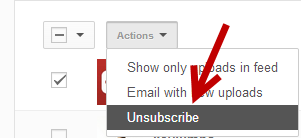 YouTube bulk unsubscribe