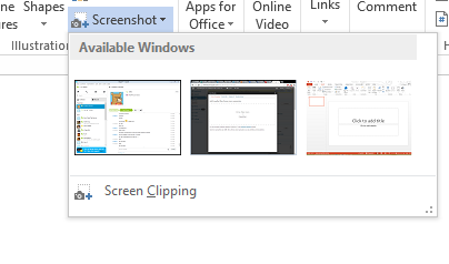 office 2013 screenshot tool