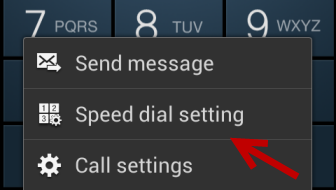 android speed dial settings