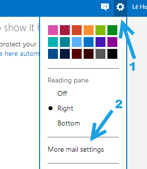 outlook.com settings