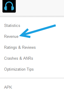 see revenue of a single android app