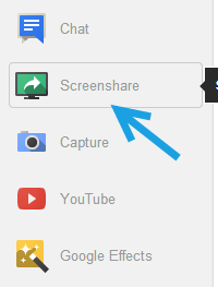 google hangout screenshare