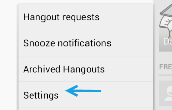 google hangouts settings