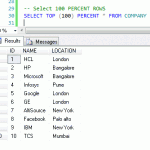 TOP with PERCENT SQL Server 2012