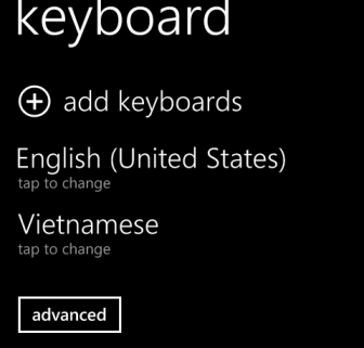 windows phone 8 add keyboard