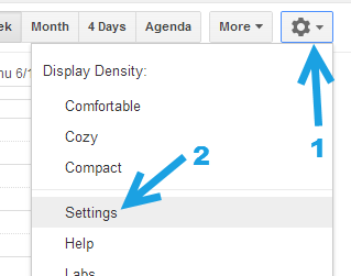 Google Calendar Settings