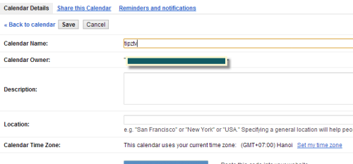 Change Google Calendar Settings