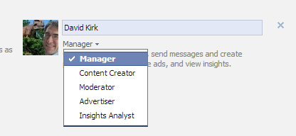 facebook page add admins