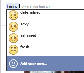 facebook custom emotion list