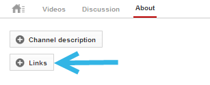 add links to youtube channel banner