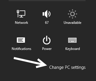 windows 8.1 change pc settings