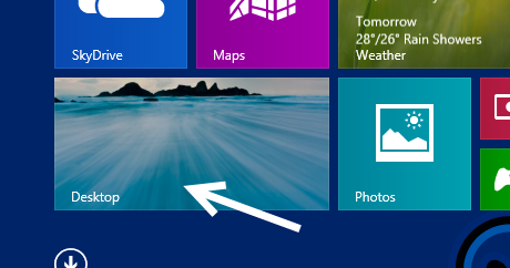 windows 8.1 go to desktop