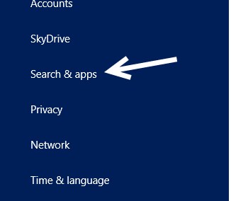 windows 8.1 search and apps