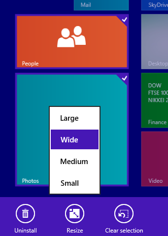 windows 8.1 tile size