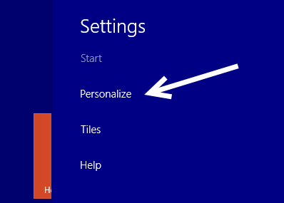 windows 8.1 personalize