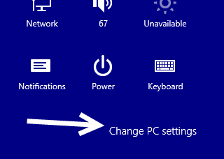 windows 8.1 change pc settings