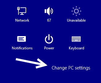 windows 8.1 change pc settings