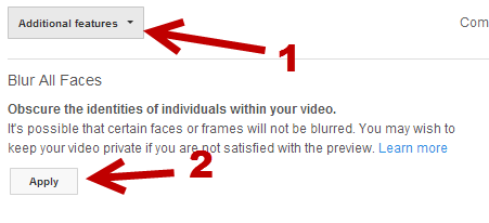 blur faces in YouTube videos
