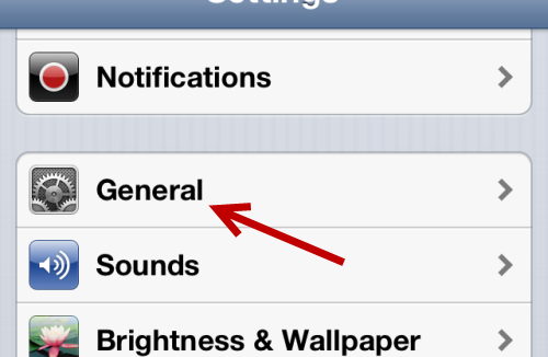 ios general settings