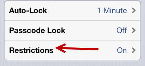 iOS Restrictions