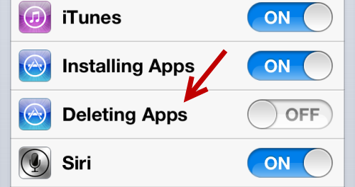 iOS disable deleting apps