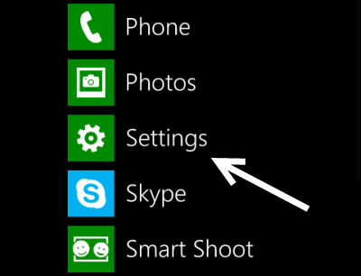 windows phone 8 settings