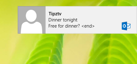 windows 8 outlook notification example