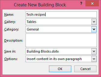 create new table template in word 2013