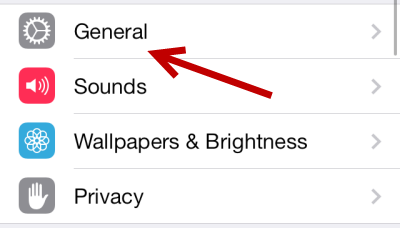 iOS 7 General Settings