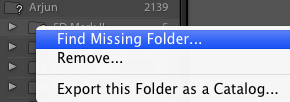 Lightroom 5 Find Missing Folder