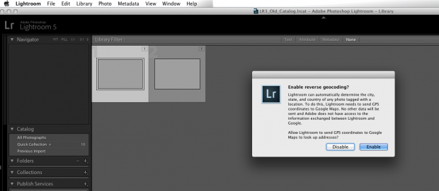 Lightroom Version 5 GeoLocation Tagging