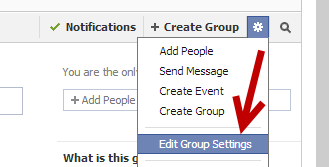 edit Facebook group settings